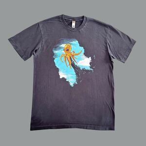 Woot! Men’s Black Graphic Octopus T-Shirt Sz: M